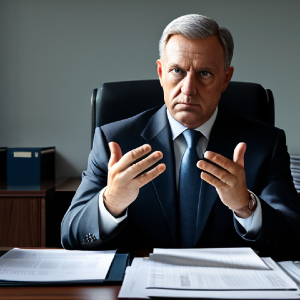 몬테네그로 정치 스캔들 - The Corrupt Official**

"A serious and concerned looking government official in a fully clothed, mod...