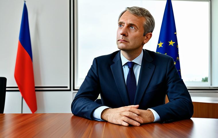 몬테네그로 정치 스캔들 - Divided Nation**

"A diverse group of fully clothed citizens gathered in a public square, some holdi...