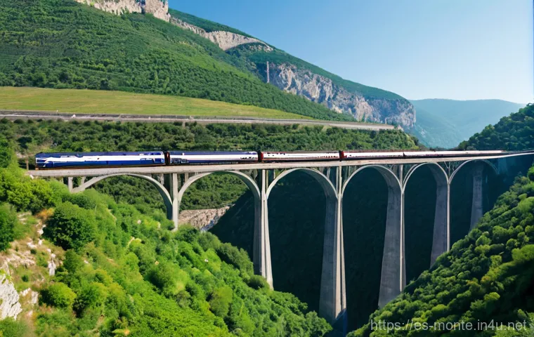 몬테네그로 기차 여행 - **Prompt 1: The Majestic Mala Rijeka Viaduct Crossing**
"A stunning, wide-angle cinematic shot o...