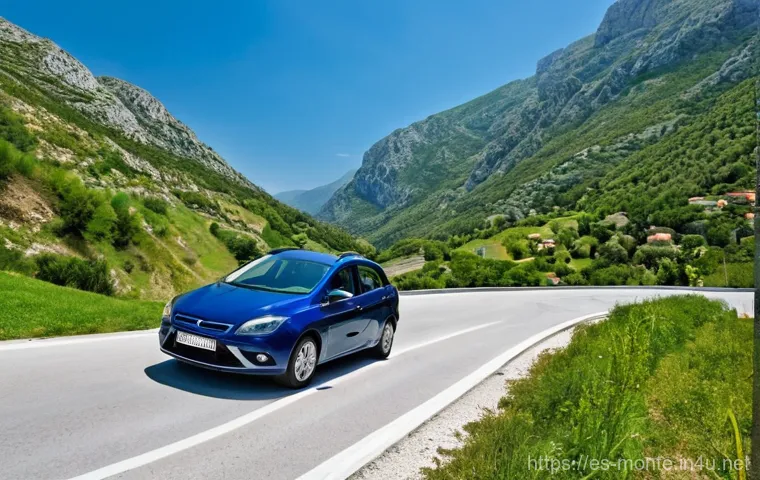 몬테네그로 내 주요 사건사고 - **Prompt 1: Montenegrin Mountain Road Adventure**
"A stunning, high-angle panoramic shot of a wi...