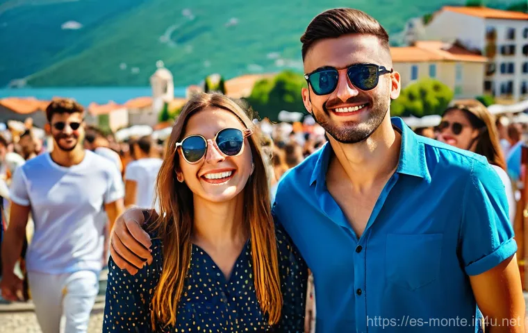 몬테네그로 크로아티아 관계 - **Prompt:** A vibrant, sun-drenched outdoor music festival scene where young Montenegrin and Croatia...