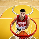 Home 7 몬테네그로의 유명인사 - **Prompt 1: Dynamic Basketball Action of Nikola Vučević**
A powerful and dynamic action shot of ...