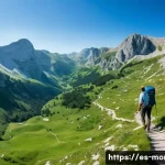 몬테네그로의 레저 문화 - A breathtaking panoramic view of Durmitor National Park in Montenegro during spring, showcasing a hi...